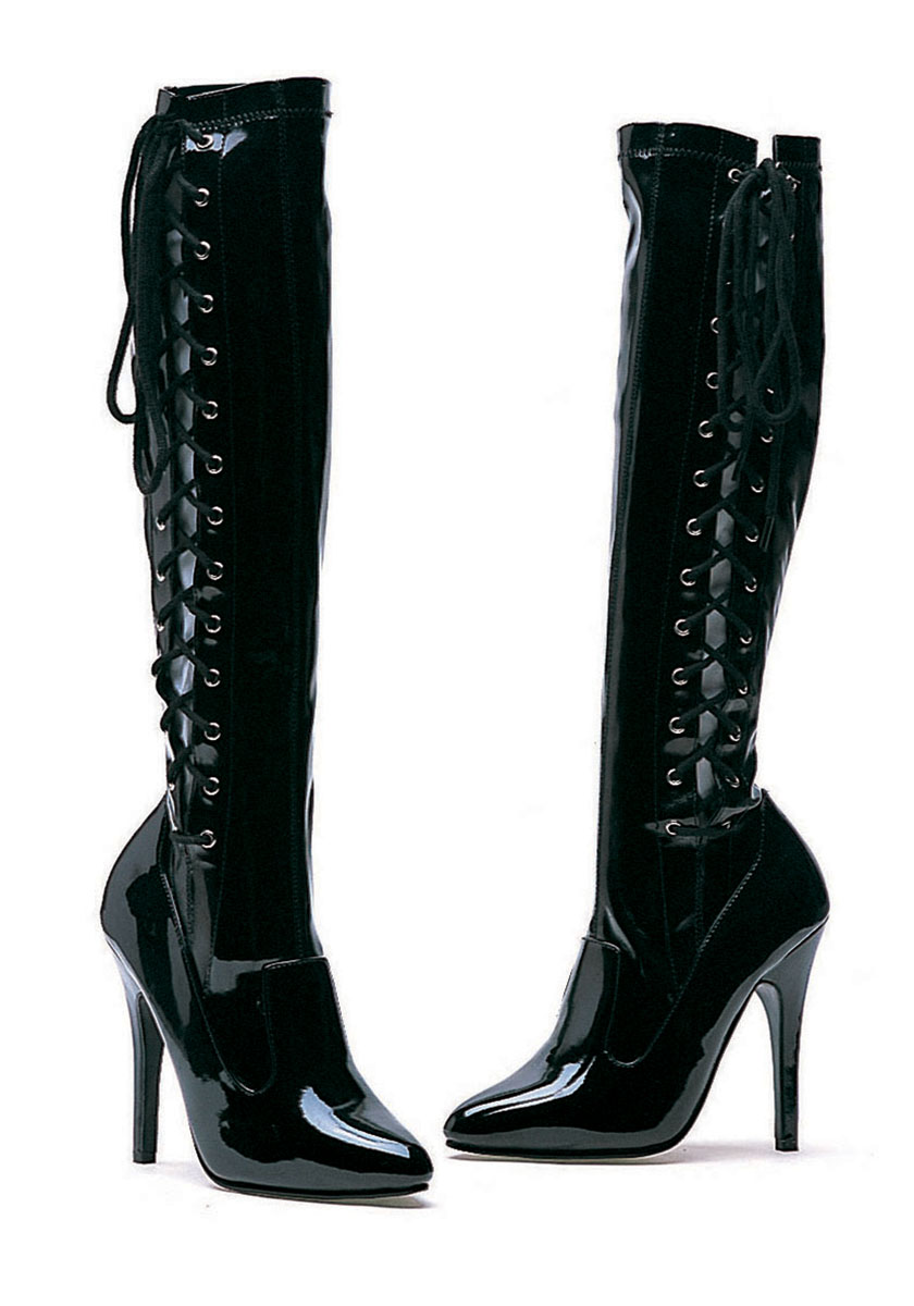 Black;7 Ellie Shoes Womens 5 Inch Heel Thigh High Stretch Boot