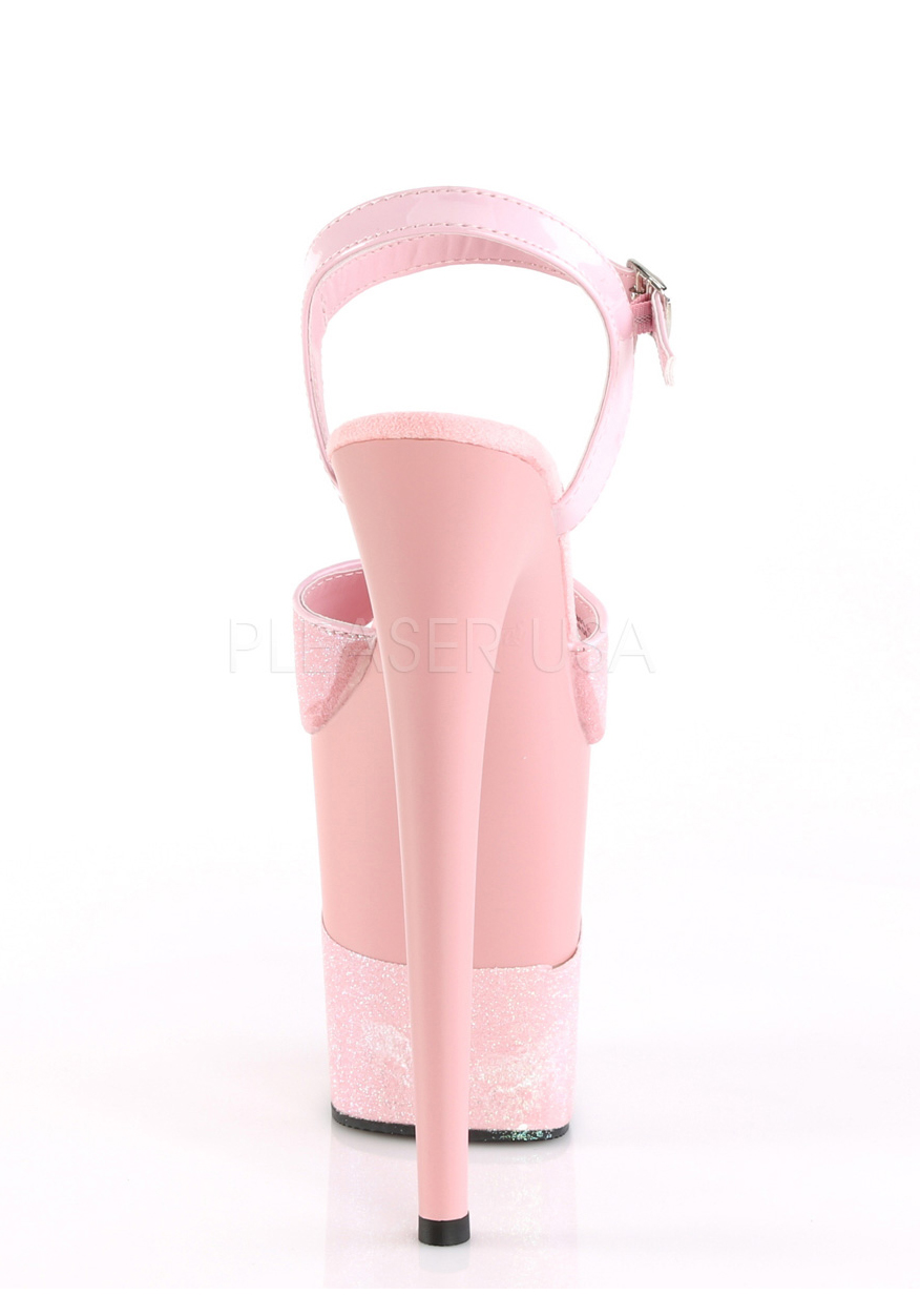 Pleaser FLAMINGO-809-2G 8 Inch Heel 4 Inch Platform Ankle Strap Sandal