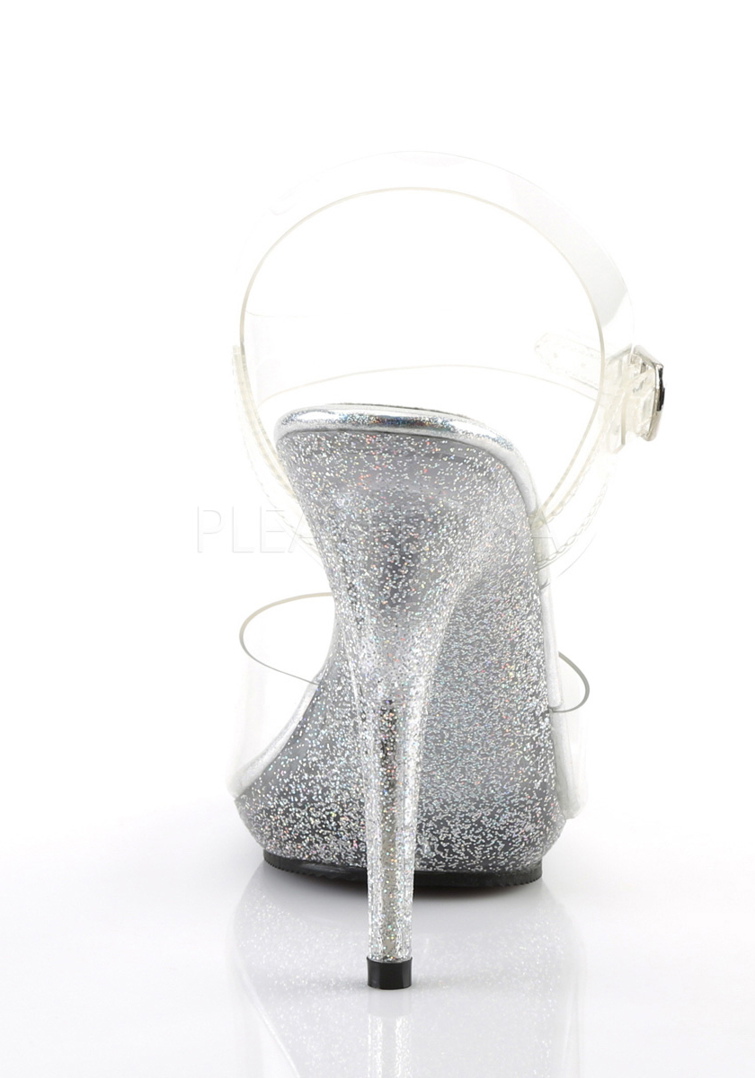 3/8 Inch Platform Ankle Strap Sandal With Mini Glitters Details about   Fabulicious 5 Inch Heel 