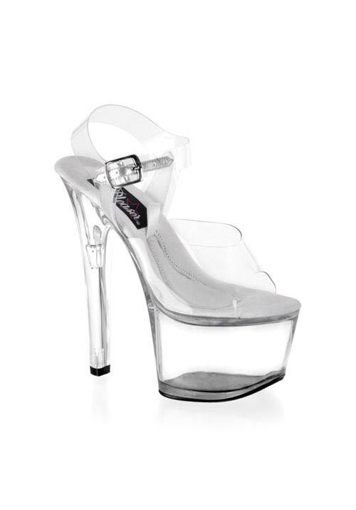 Damenschuhe 6 3/4'' Clear Platform Sandale With Treasure Chest Feature Ankle And Ankle Feature Strap 871812 Damenschuhe 6 3/4'' Clear Platform Sandale With Treasure Chest Feature Ankle And Ankle Feature Strap 871812