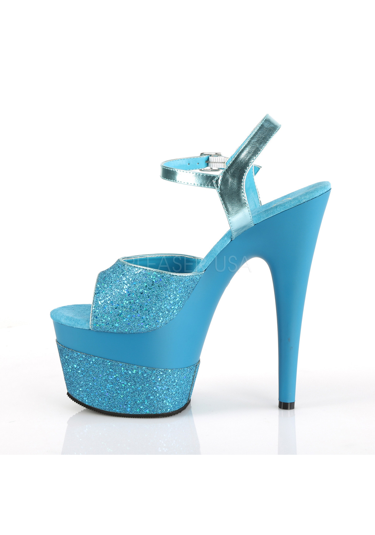 Pleaser ADORE-709-2G 7" Heel, 2 3/4" Platform Ankle Strap Sandal - Picture 4 of 66