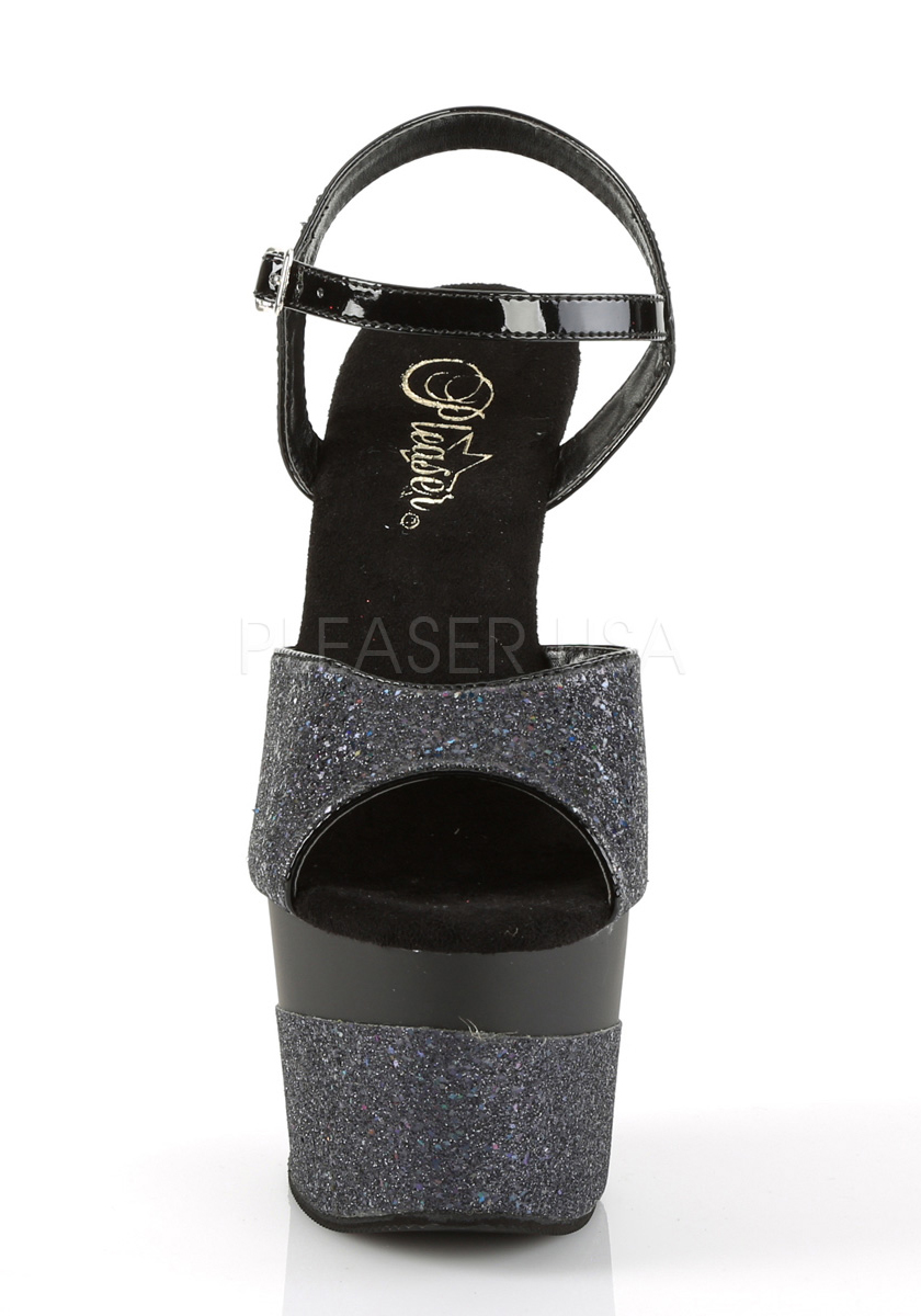 Pleaser ADORE-709-2G 7" Heel, 2 3/4" Platform Ankle Strap Sandal - Picture 8 of 66