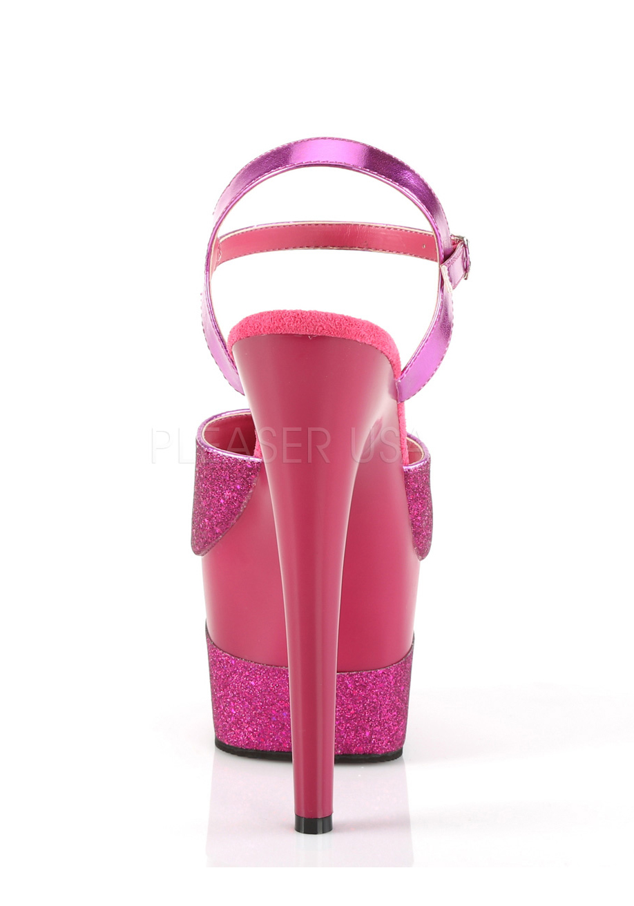 Pleaser ADORE-709-2G 7" Heel, 2 3/4" Platform Ankle Strap Sandal - Picture 20 of 66
