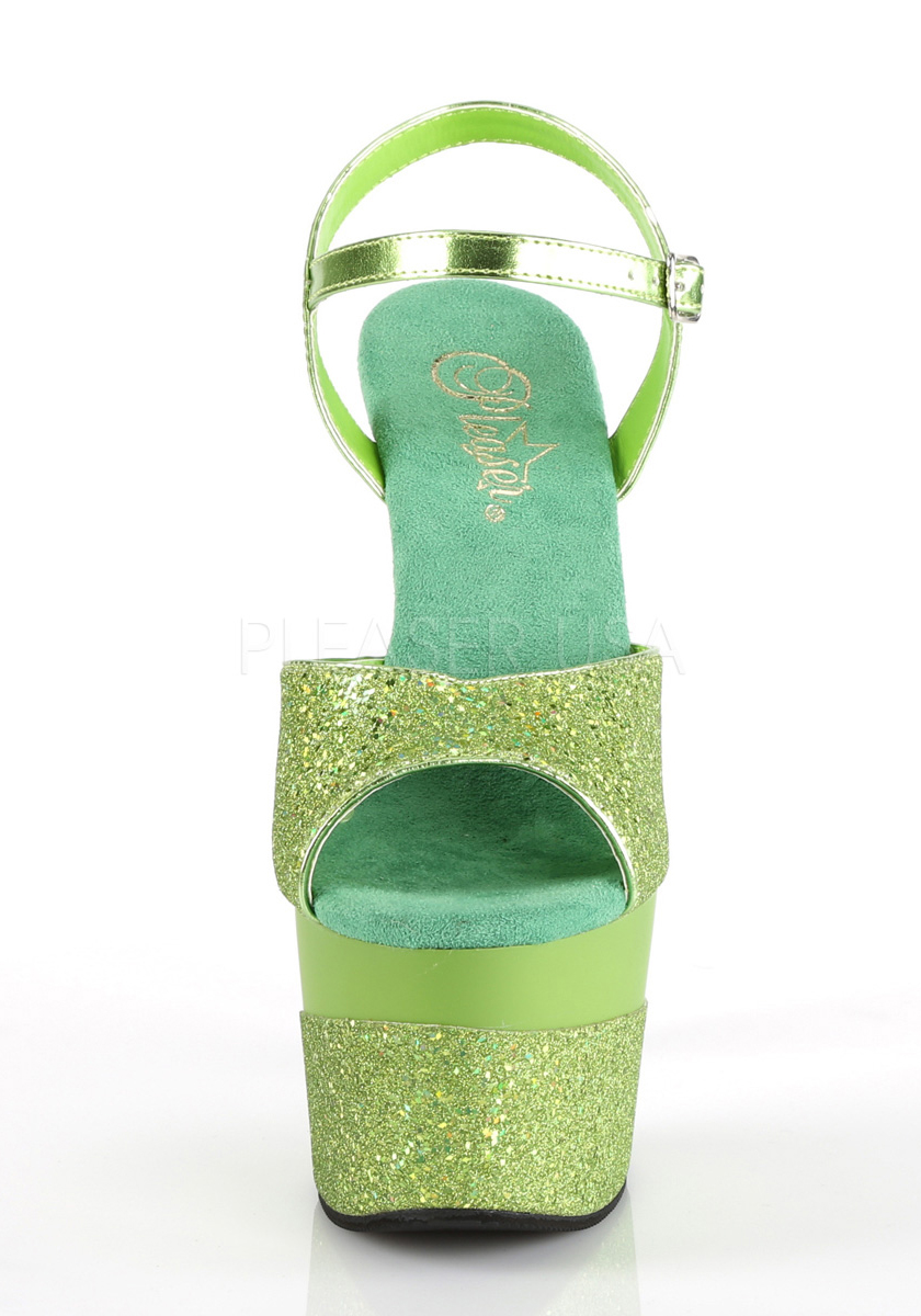 Pleaser ADORE-709-2G 7" Heel, 2 3/4" Platform Ankle Strap Sandal - Picture 28 of 66
