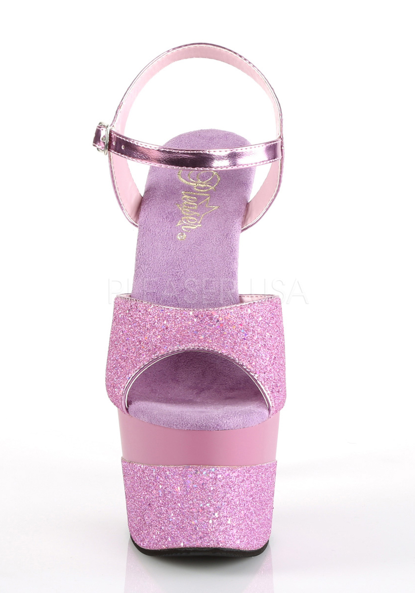 Pleaser ADORE-709-2G 7" Heel, 2 3/4" Platform Ankle Strap Sandal - Picture 33 of 66