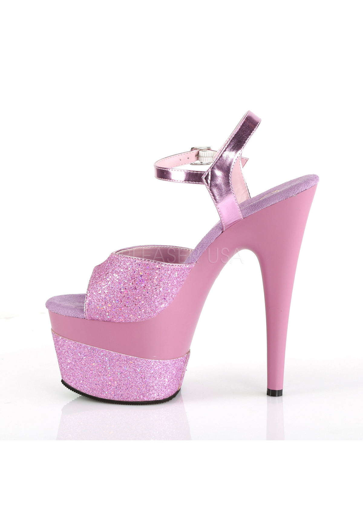 Pleaser ADORE-709-2G 7" Heel, 2 3/4" Platform Ankle Strap Sandal - Picture 34 of 66