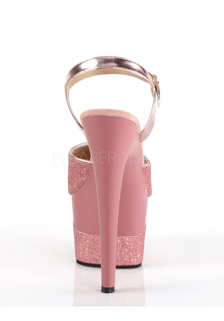 Pleaser ADORE-709-2G 7" Heel, 2 3/4" Platform Ankle Strap Sandal - Picture 40 of 66