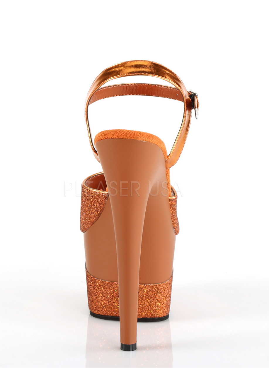 Pleaser ADORE-709-2G 7" Heel, 2 3/4" Platform Ankle Strap Sandal - Picture 45 of 66