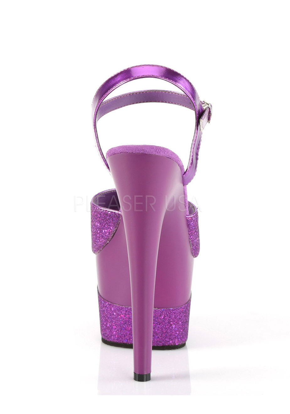 Pleaser ADORE-709-2G 7" Heel, 2 3/4" Platform Ankle Strap Sandal - Picture 50 of 66