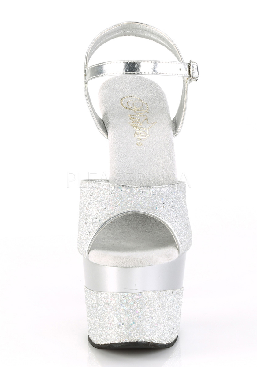 Pleaser ADORE-709-2G 7" Heel, 2 3/4" Platform Ankle Strap Sandal - Picture 63 of 66