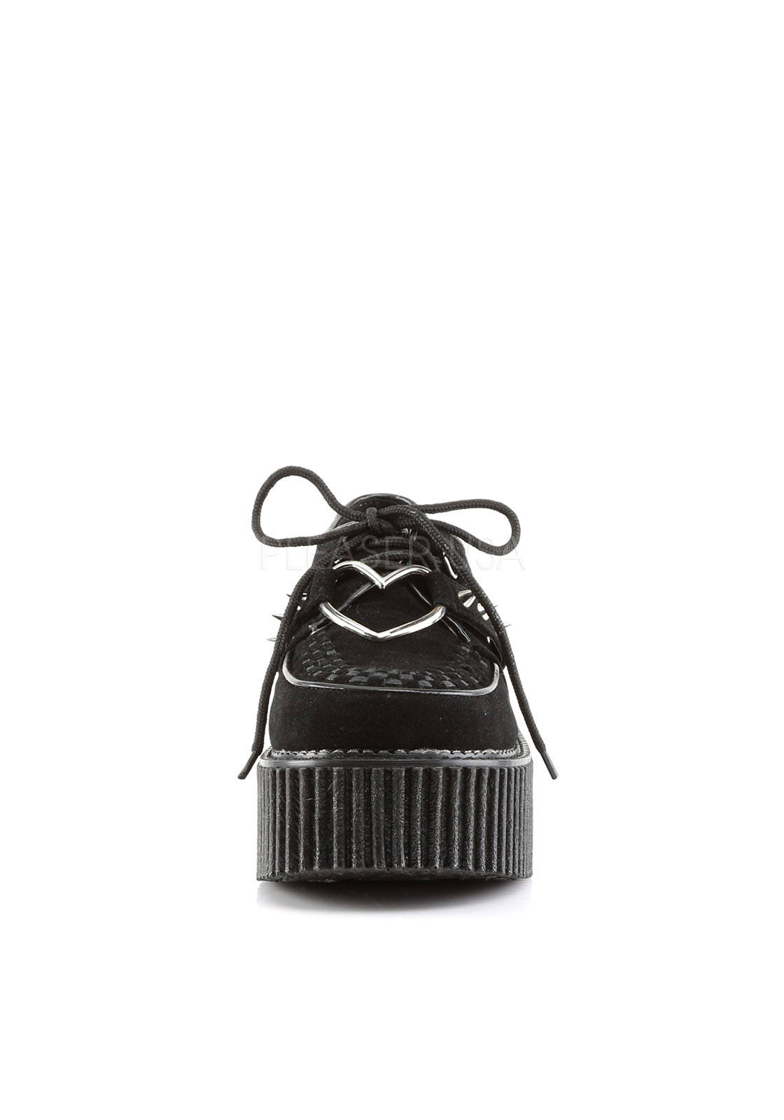 Pleaser Demonia CREEPER-206 Creeper piattaforma 3" con O-Ring cuore e dettaglio punte - Foto 8 di 10