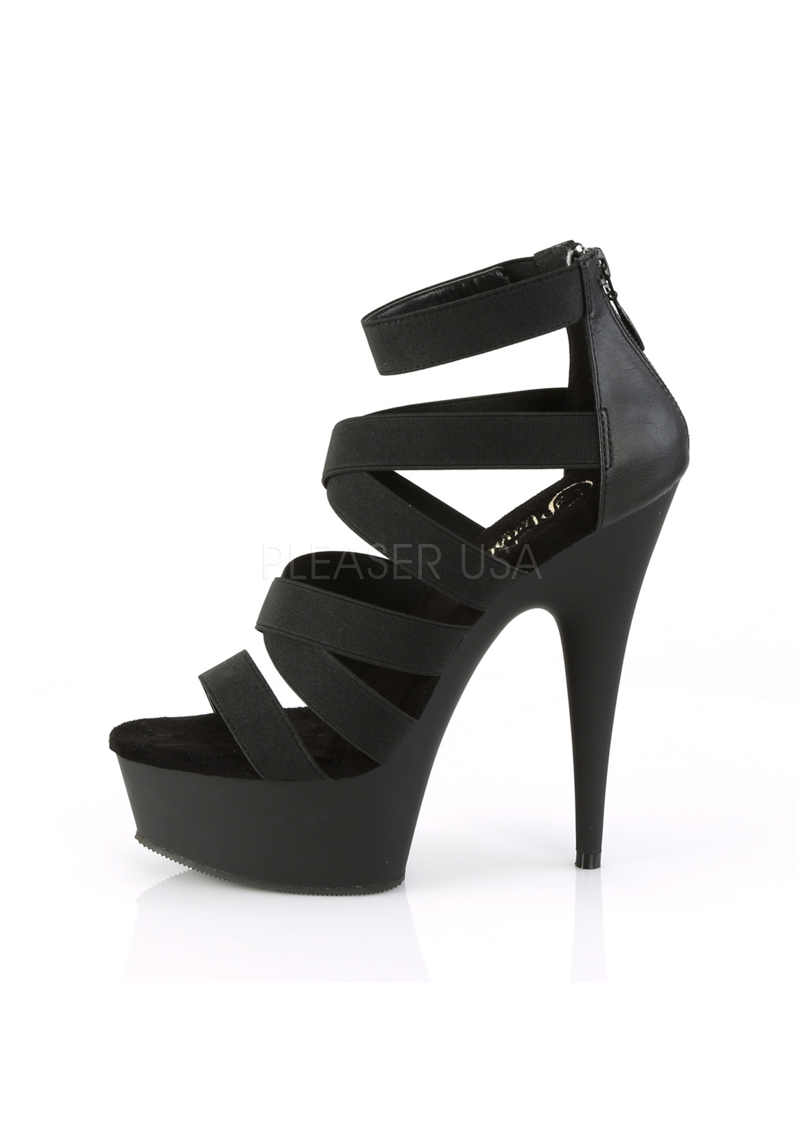 Pleaser DELIGHT-659 Women's 6" Heel, 1 3/4" Platform Ankle Strap Sandal - Picture 4 of 6