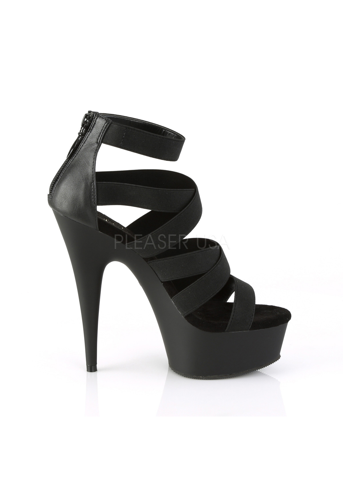 Pleaser DELIGHT-659 Women's 6" Heel, 1 3/4" Platform Ankle Strap Sandal - Picture 6 of 6