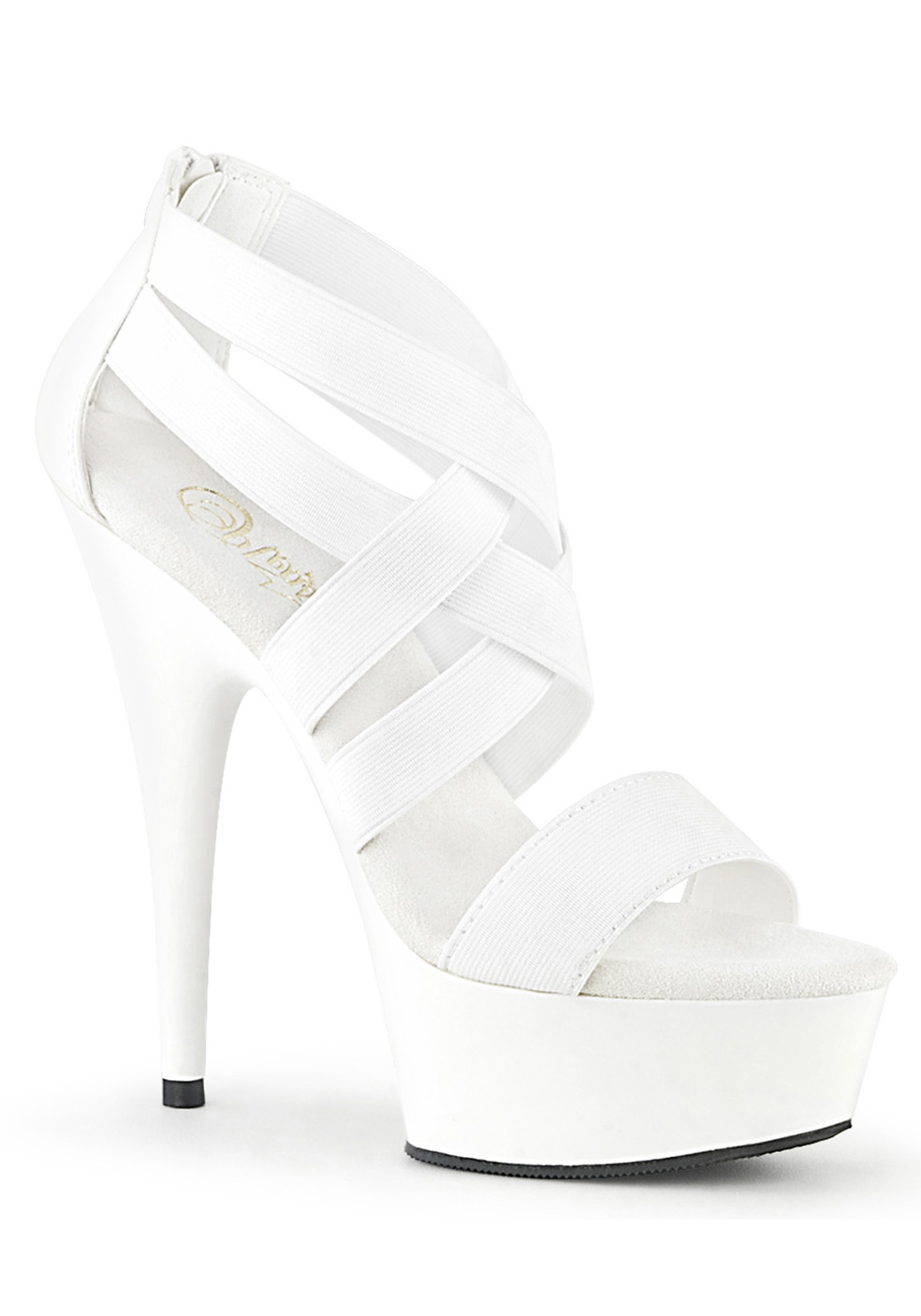 Pleaser DELIGHT-669 6" Heel, 1 3/4" Platform Cross Close Back Sandal