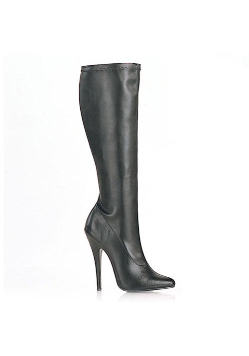 Pleaser Devious DOMINA-2000 6 Inch Plain Stretch Knee Boot - Picture 3 of 3