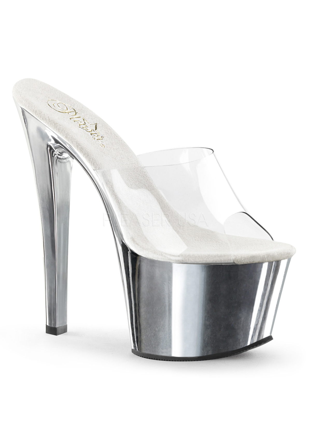 Exotic Pole Dancer 7" Spike Stiletto Heel Platform Drag Queen Sandal - Picture 6 of 7